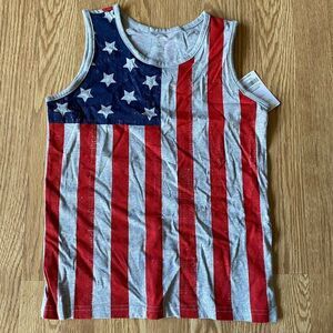 Carters Kid Patriotic American Flag Tank Top Gray 8